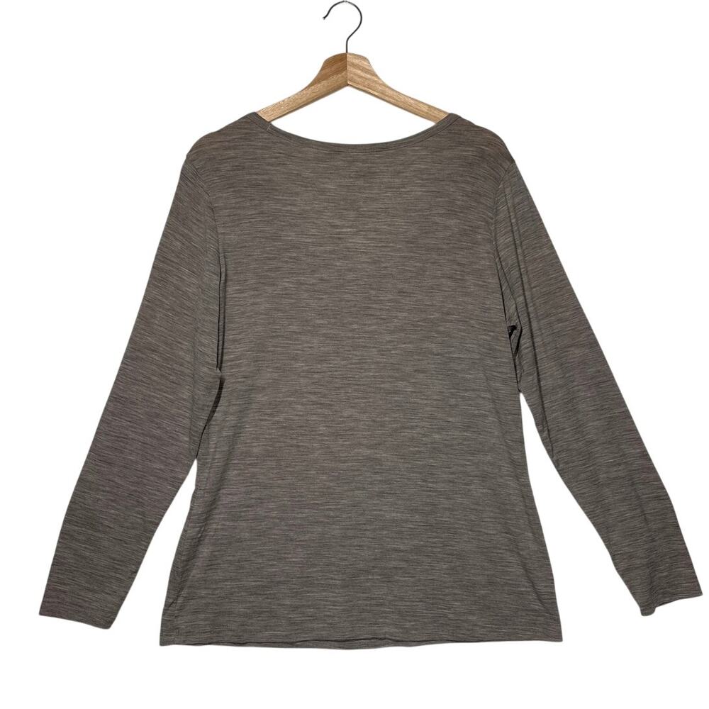 Women's Long Sleeve Scoop Neck Tee - Gray - Picture 6 of 8